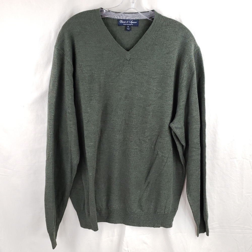 Davis & Squire Green Merino Wool Sweater XL